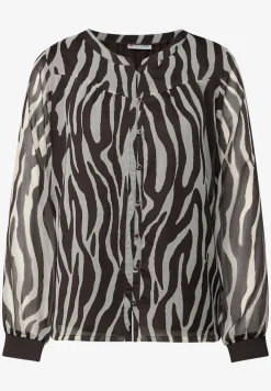 Chiffonbluse mit Zebra Print