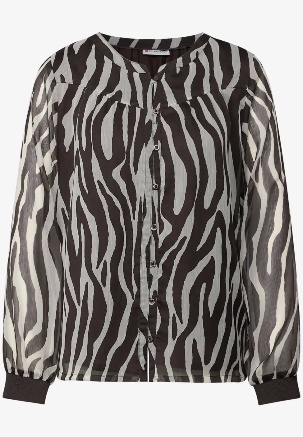 Chiffonbluse mit Zebra Print