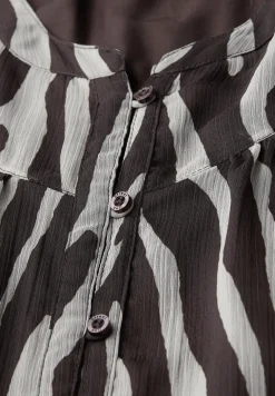 Chiffonbluse mit Zebra Print