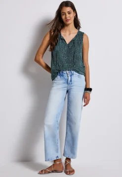 Chiffon Blusentop mit Print