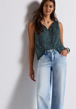 Chiffon Blusentop mit Print