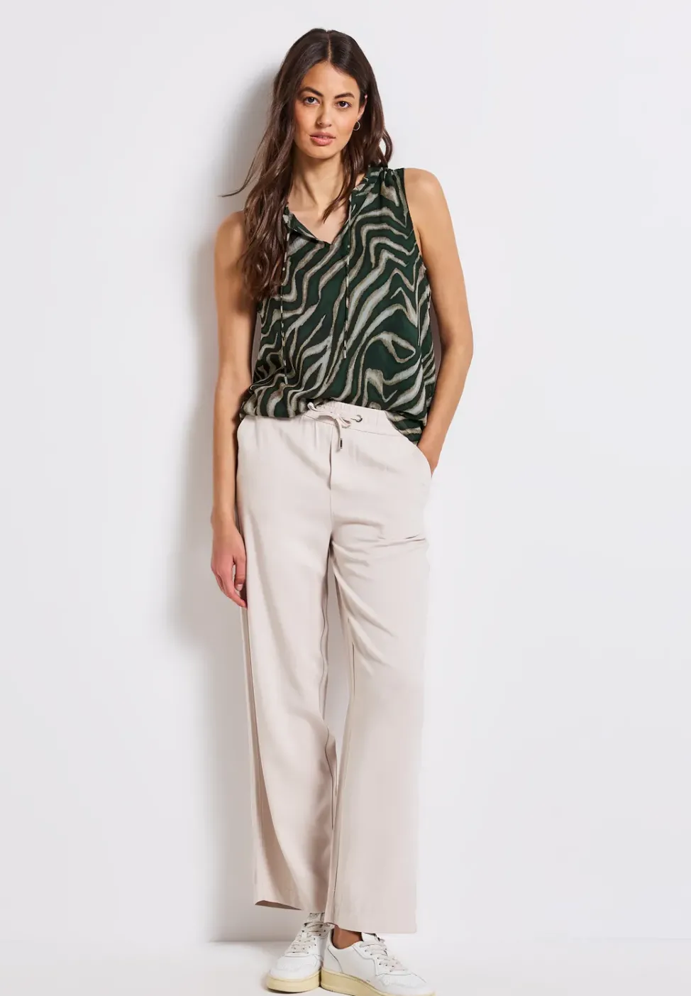 Chiffon Blusentop mit Print