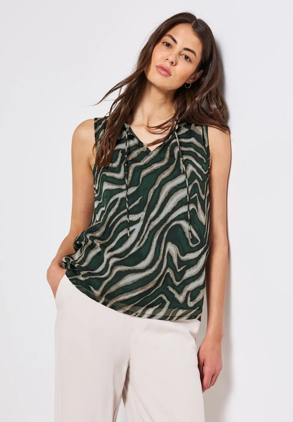 Chiffon Blusentop mit Print