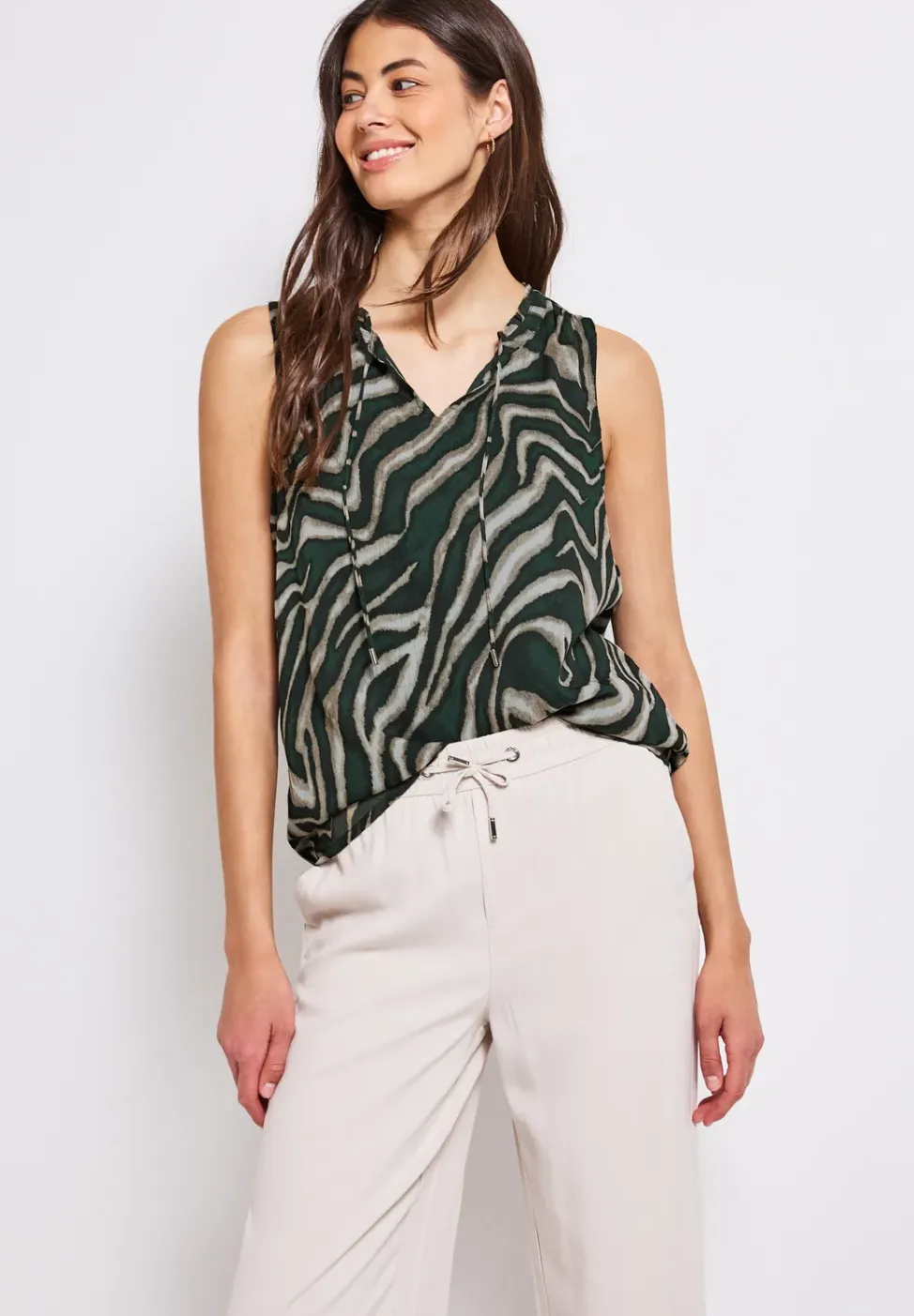 Chiffon Blusentop mit Print