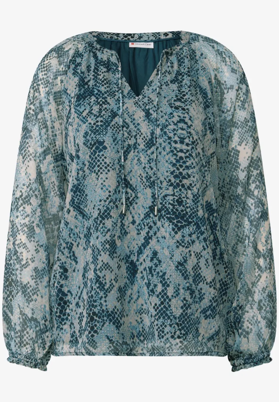 Chiffon Snake Print Bluse