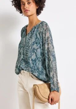 Chiffon Snake Print Bluse