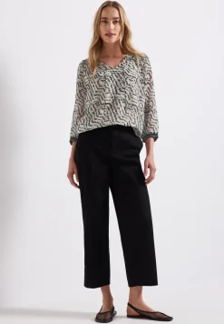 Chiffon-Tunika mit Raffung