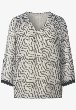 Chiffon-Tunika mit Raffung