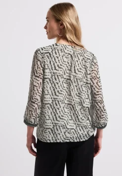 Chiffon-Tunika mit Raffung
