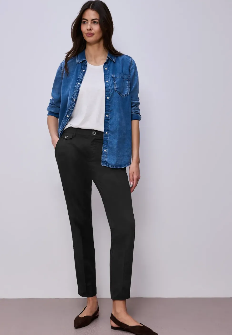 Chino im Casual Fit in softer Qualität