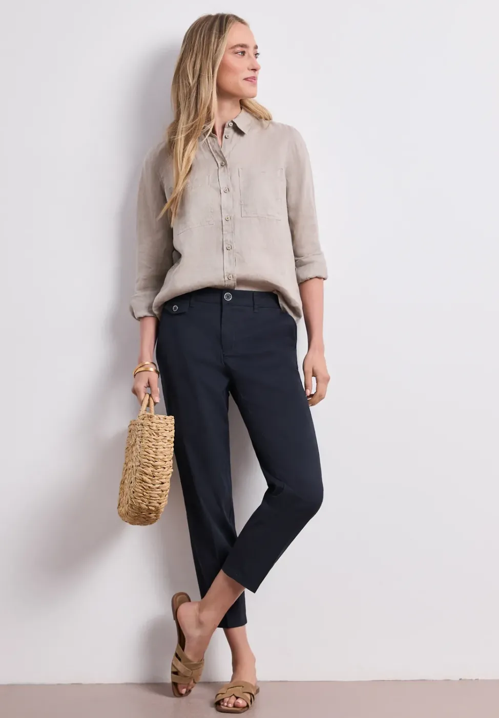 Chino im Casual Fit in softer Qualität