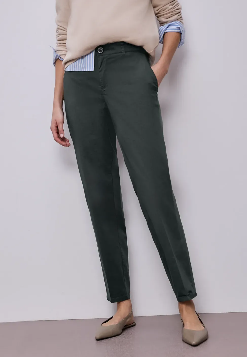 Chino im Casual Fit in softer Qualität