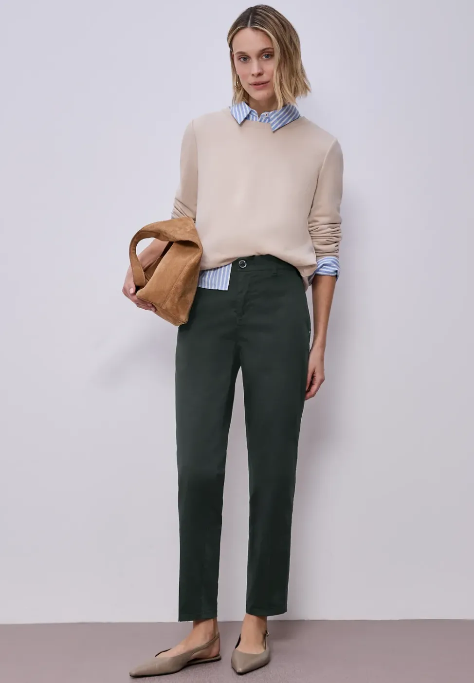 Chino im Casual Fit in softer Qualität