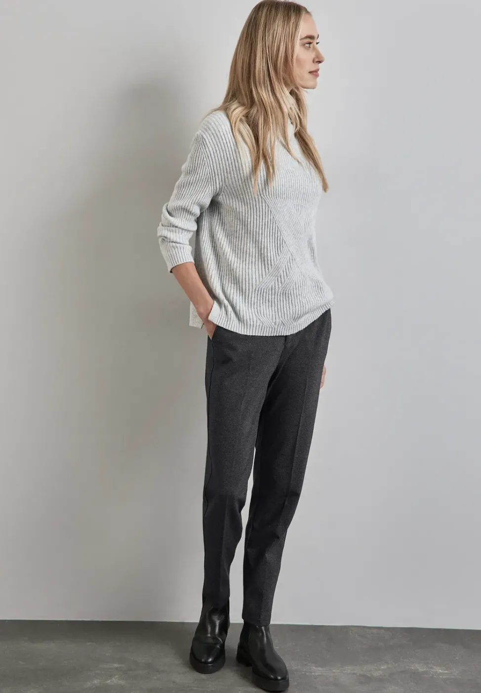 Chino im Melange-Look