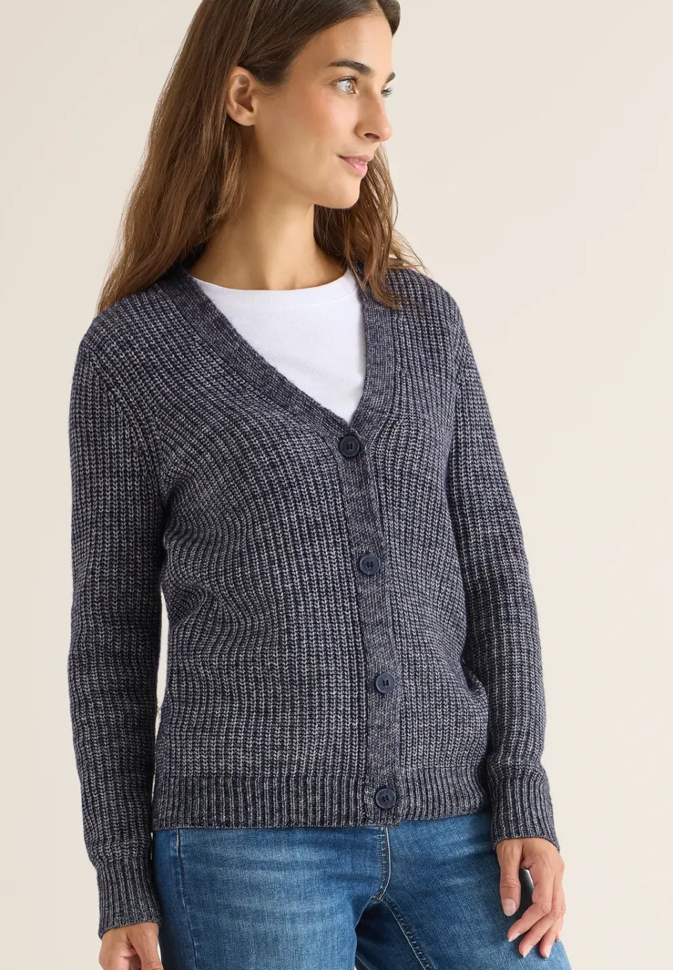 Chunky Melange Cardigan