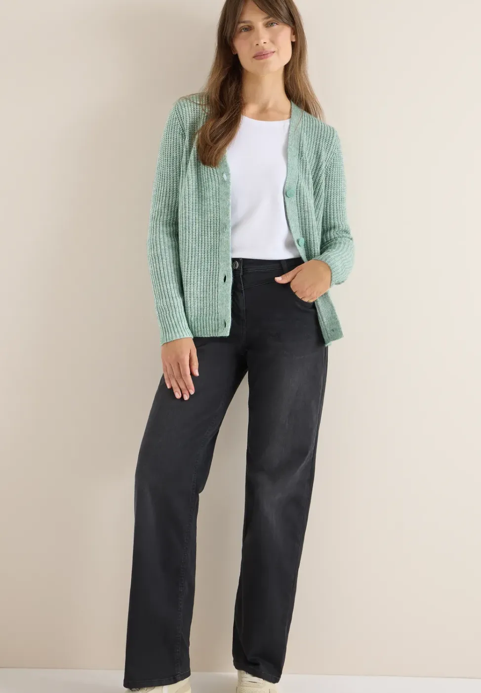 Chunky Melange Cardigan