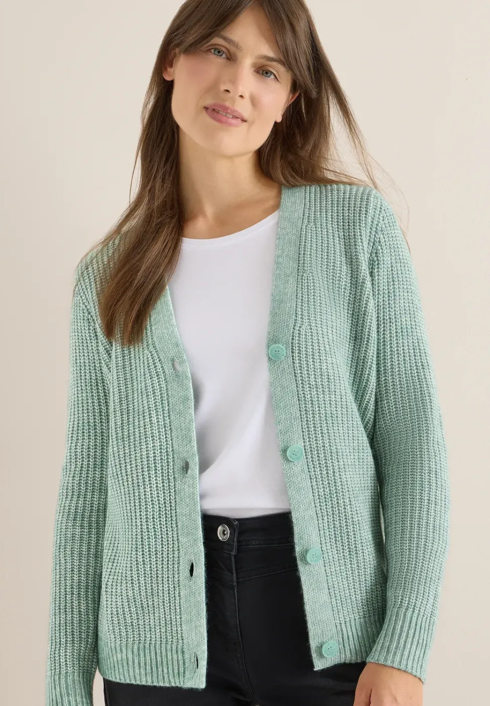 Chunky Melange Cardigan