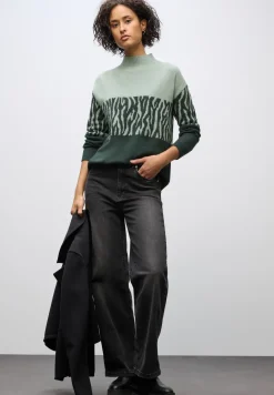 Color-Block Jacquard Sweater