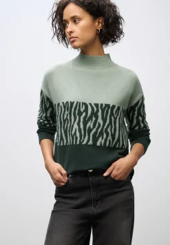 Color-Block Jacquard Sweater