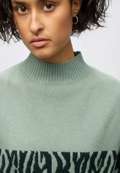 Color-Block Jacquard Sweater