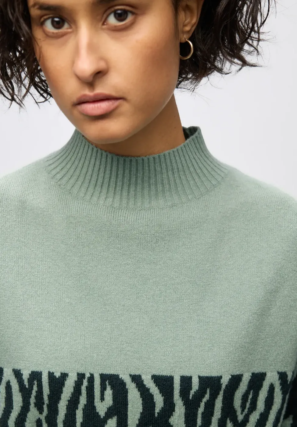 Color-Block Jacquard Sweater