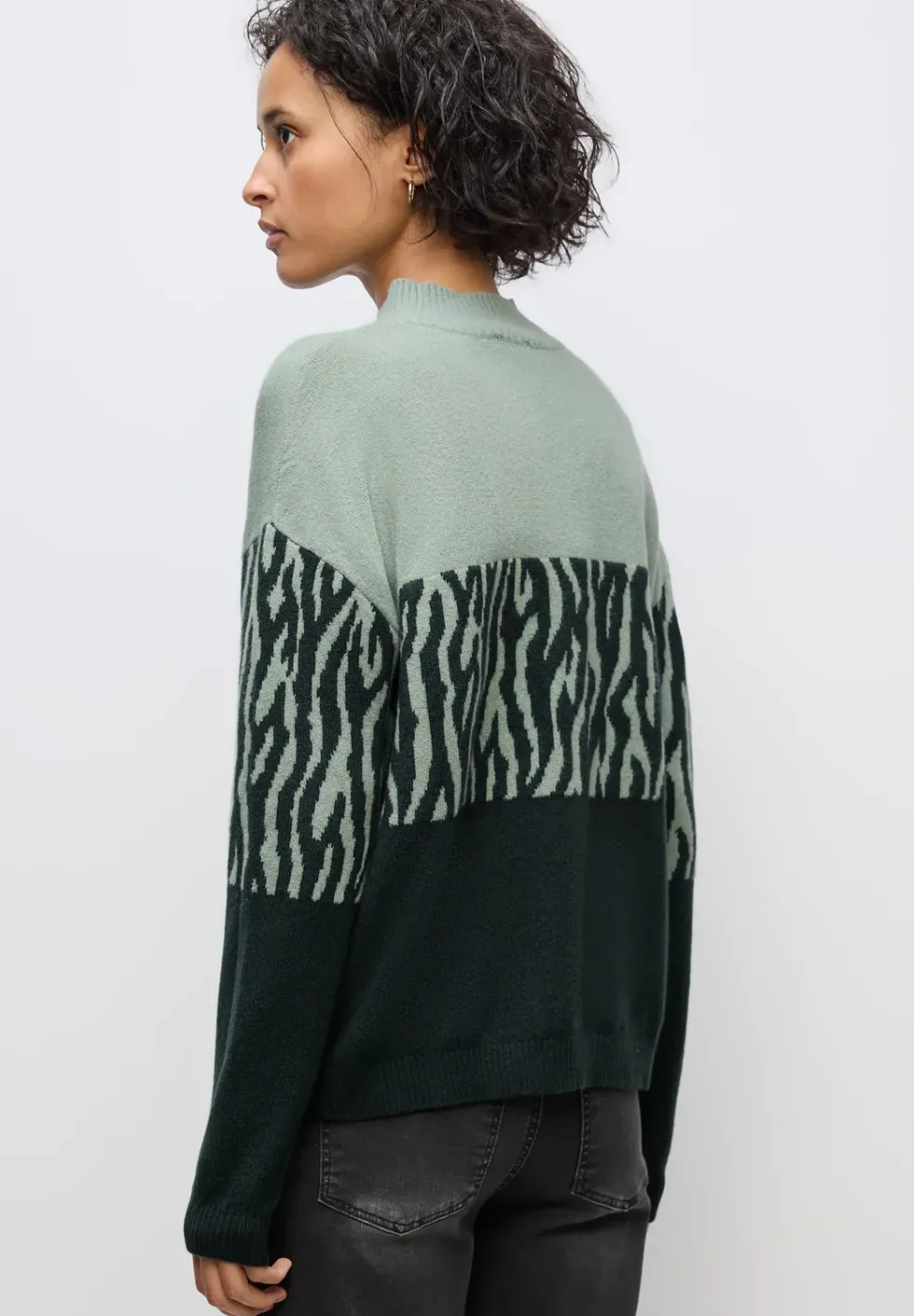Color-Block Jacquard Sweater