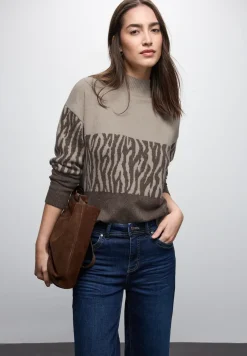 Color-Block Jacquard Sweater