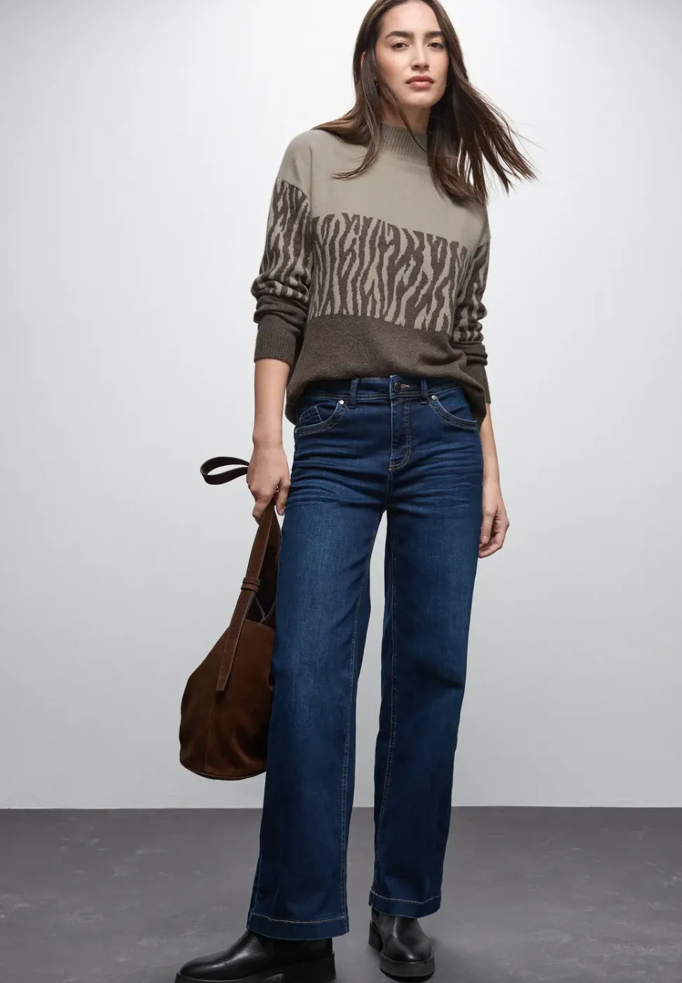 Color-Block Jacquard Sweater