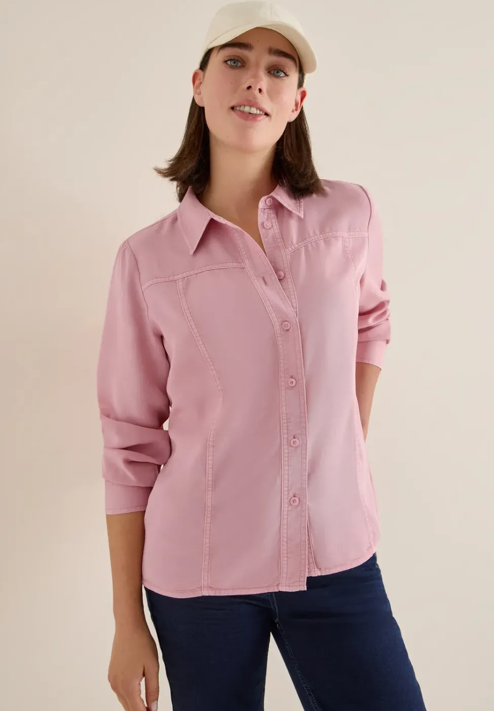 Colored Lyocell Hemdbluse
