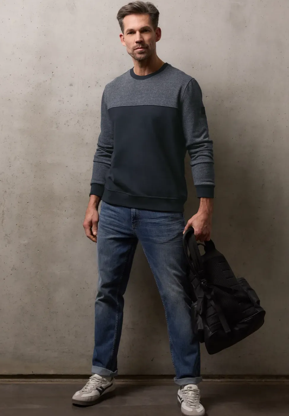 Color-Mix Sweatshirt