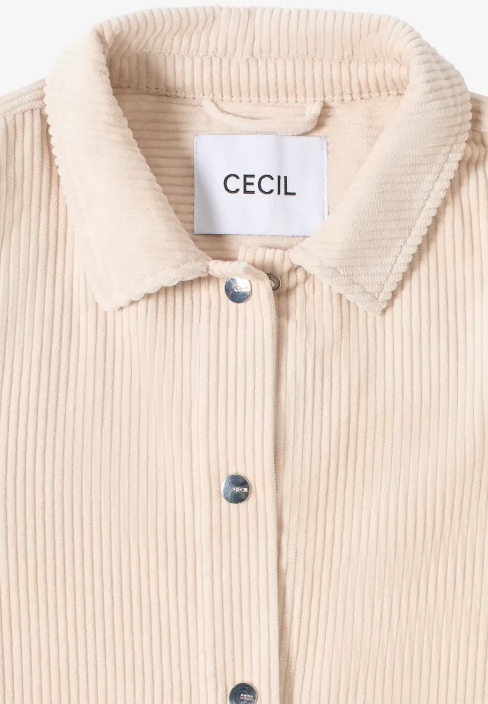 Cord Overshirt mit Knöpfen