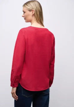 Cordbluse in Unifarbe