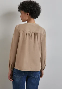 Cord-Bluse mit Knopfleiste
