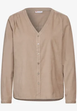 Cord-Bluse mit Knopfleiste