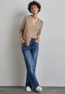 Cord-Bluse mit Knopfleiste