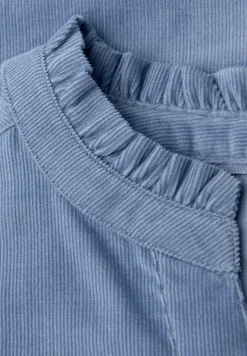 Cordbluse mit Rüschen