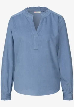Cordbluse mit Rüschen