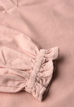 Cordbluse mit Rüschendetails