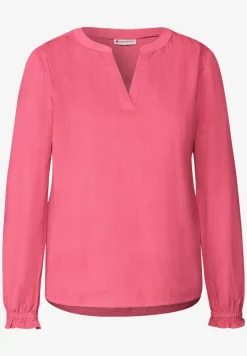 Cordbluse mit Rüschendetails