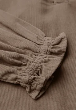 Cordbluse mit Rüschendetails