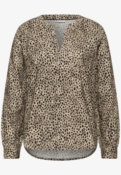 Cordbluse im Leo-Look