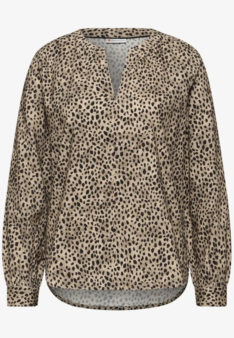 Cordbluse im Leo-Look