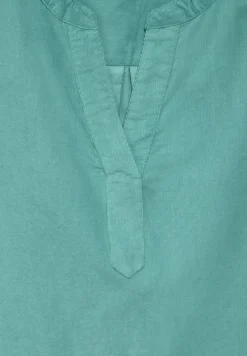 Cord-Bluse in Unifarbe