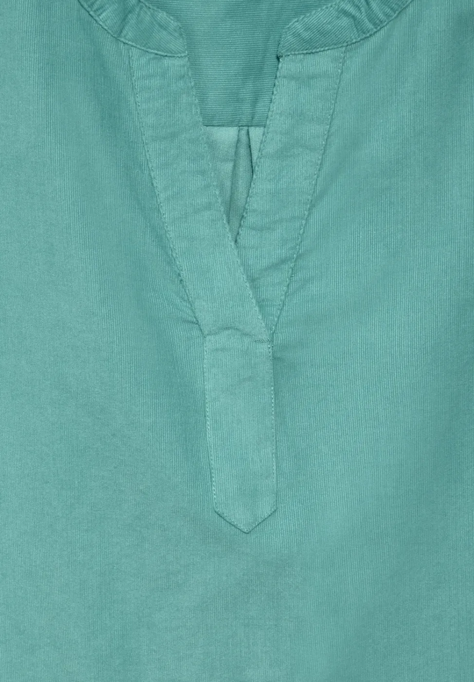 Cord-Bluse in Unifarbe