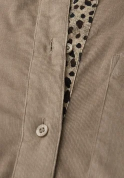 Cordbluse mit Tapedetails