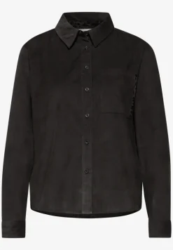 Cordbluse mit Tapedetails
