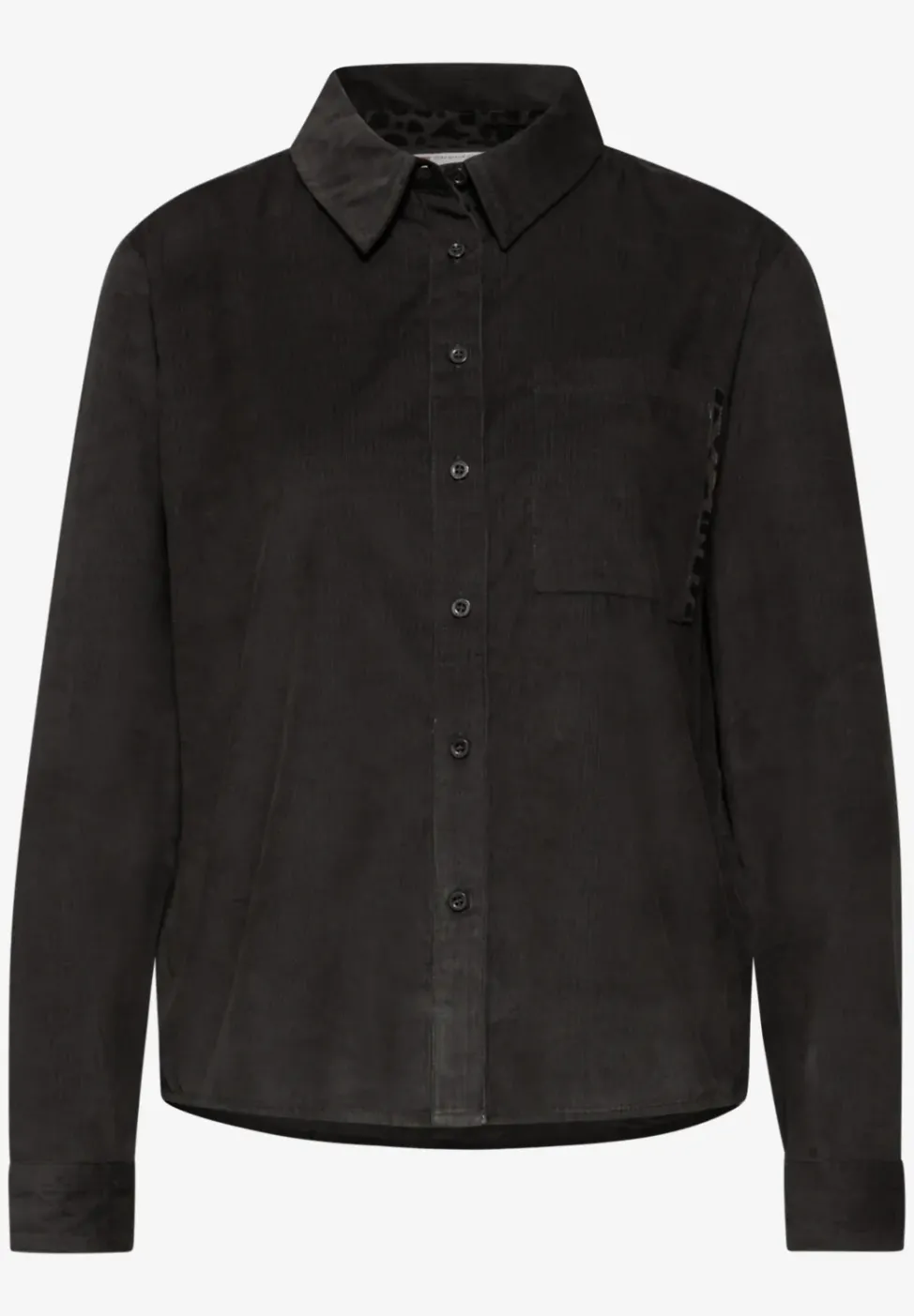 Cordbluse mit Tapedetails