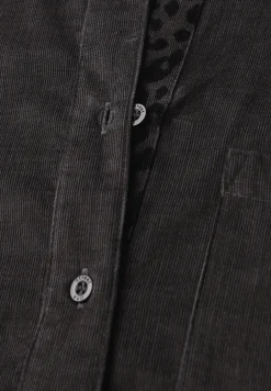 Cordbluse mit Tapedetails