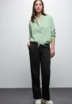 Cordbluse mit Tunnelzug