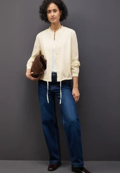 Cordbluse mit Tunnelzug
